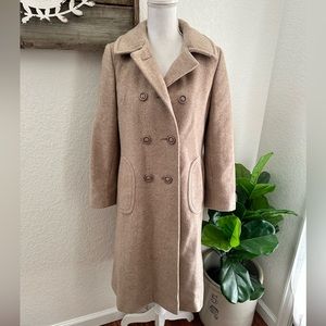 VTG Warren of Stafford 100% wool‎ double breasted long jacket coat ladies S/M?
